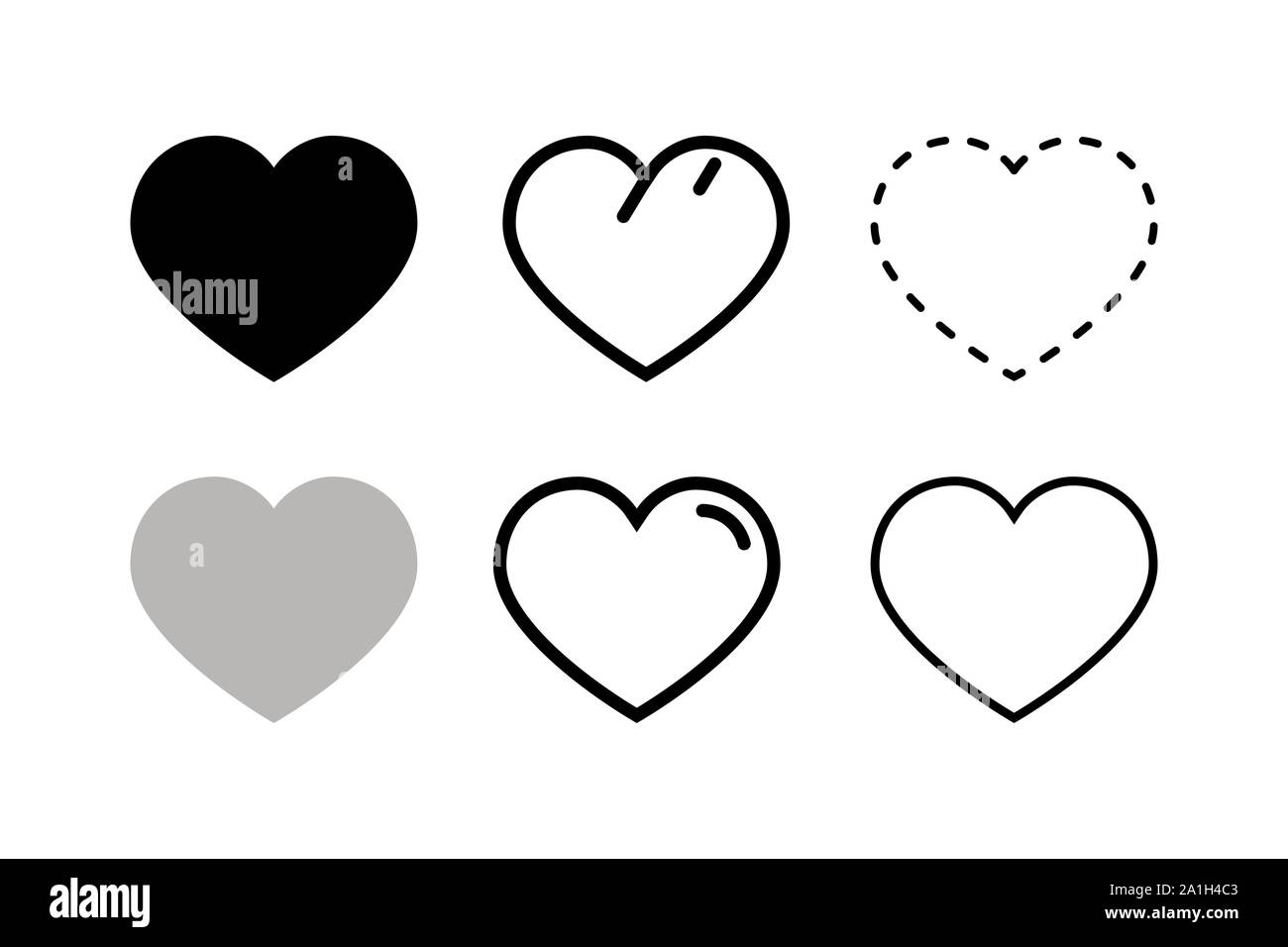Heart and love icon in flat style. Love symbol Stock Vector Image & Art ...