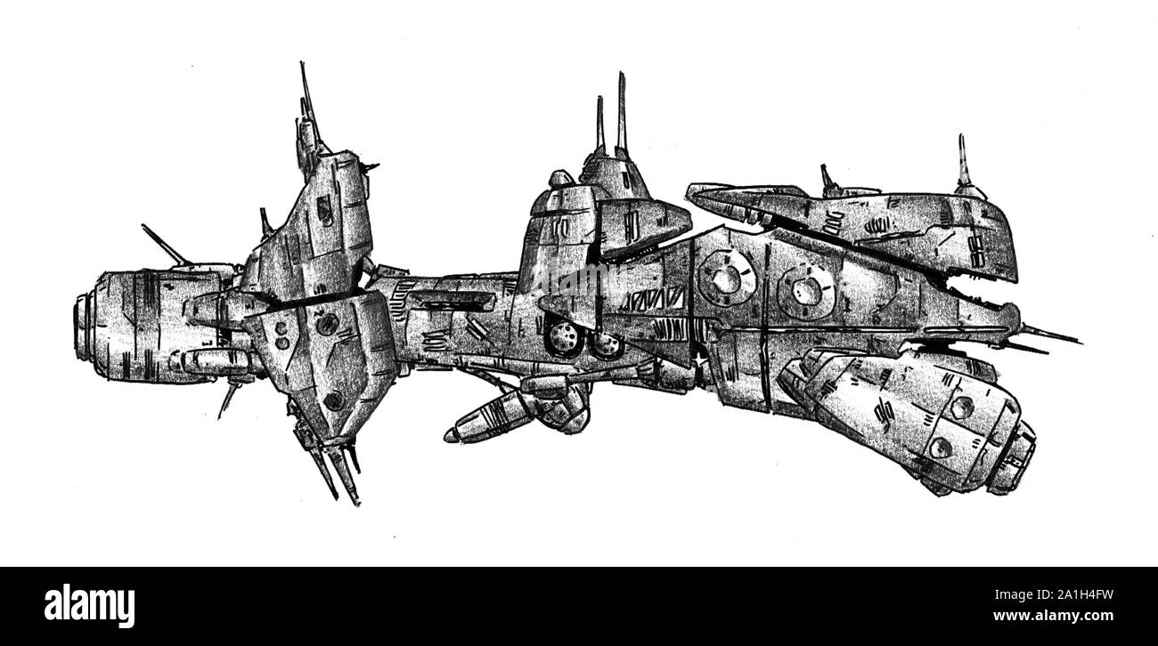 Spaceship art drawing sketch illustration Stock Photo Alamy