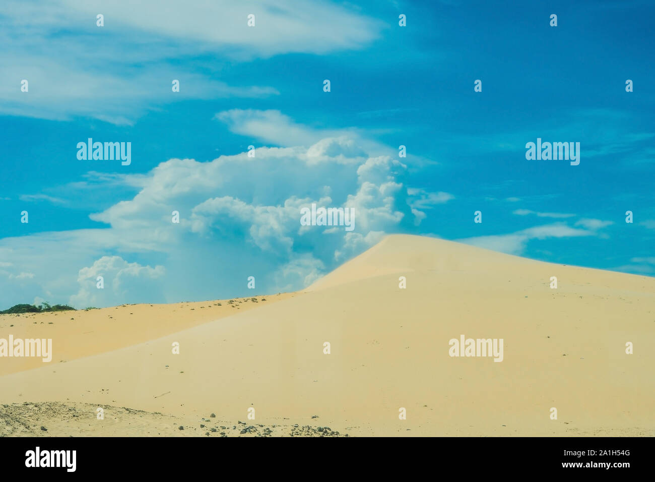 Yellow sand in the desert, Mui Ne, Vietnam Stock Photo