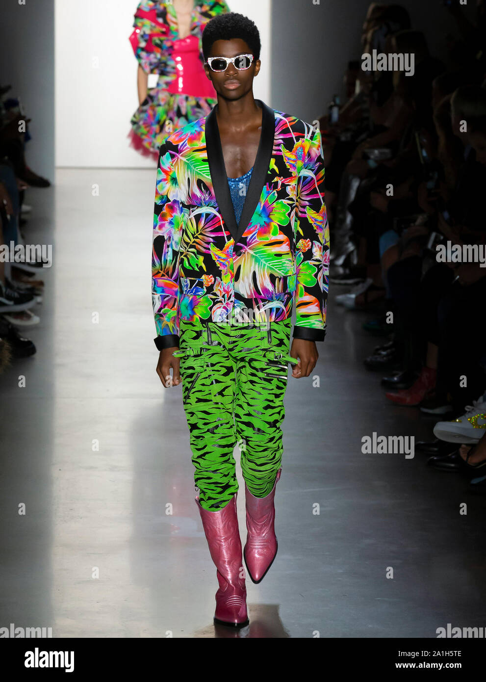 New York, NY - Sept 09, 2019: Alton Mason walks the runway at the ...