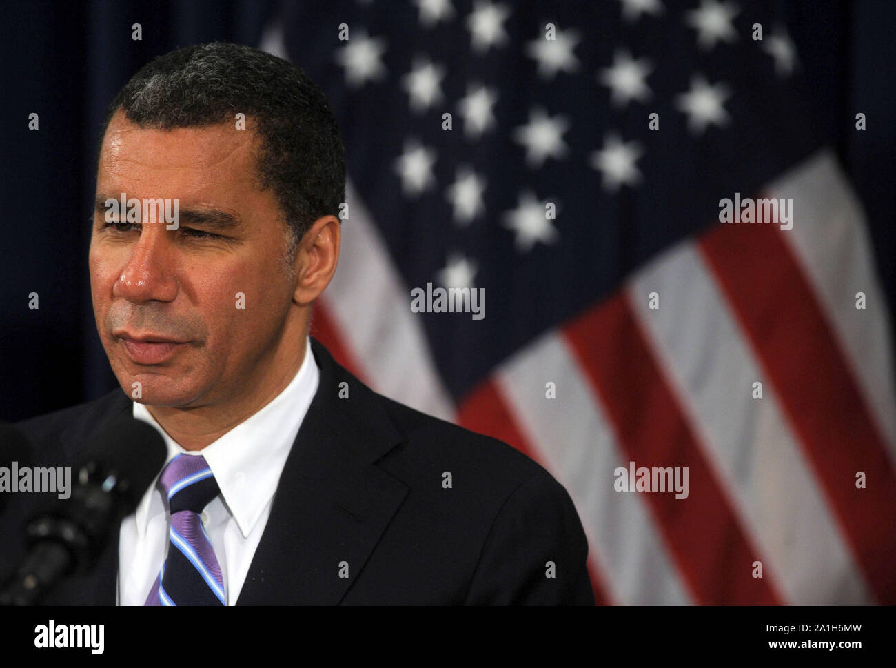 NEW YORK NOVEMBER 10 Currrent New York Governor David Paterson, left