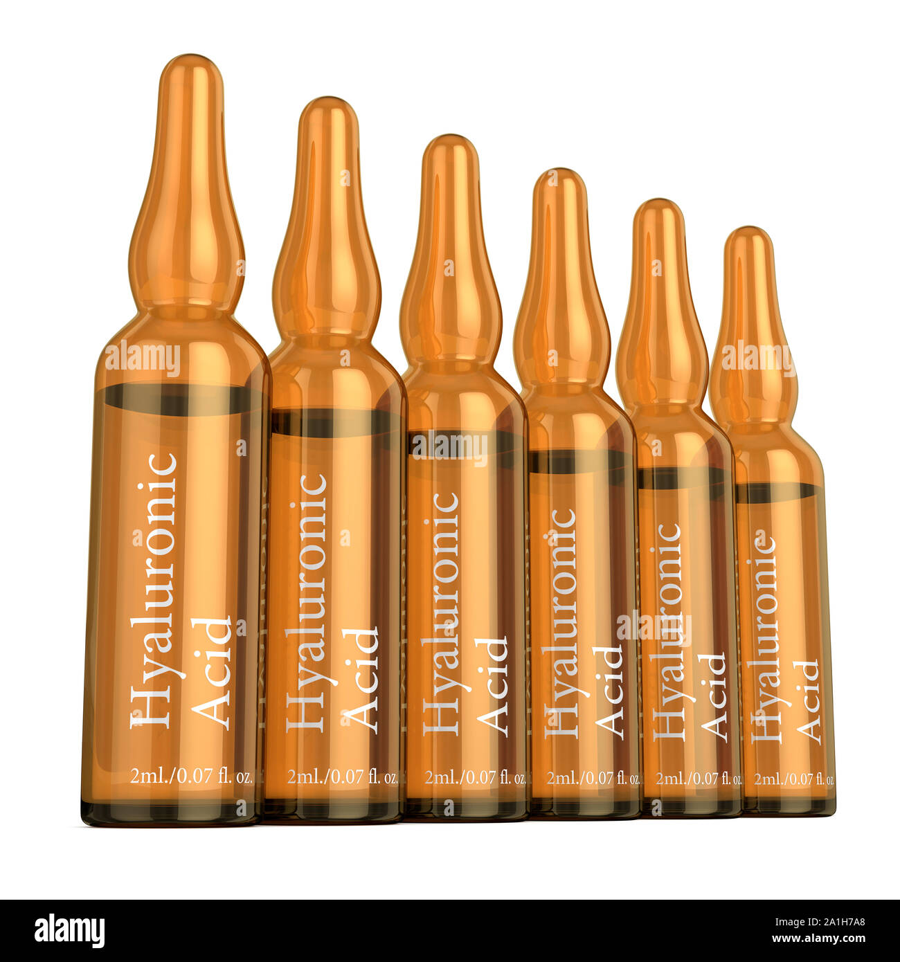 3d render of hyaluronic acid ampoules isolated over white background Stock Photo Alamy