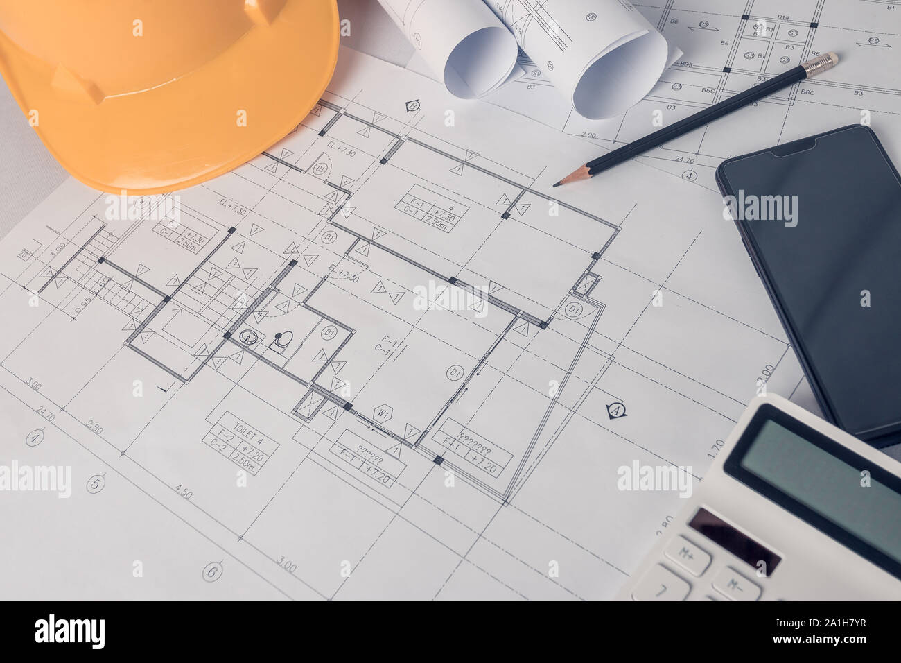 Architect, engineer concept, Represents the working style of architects, engineers With