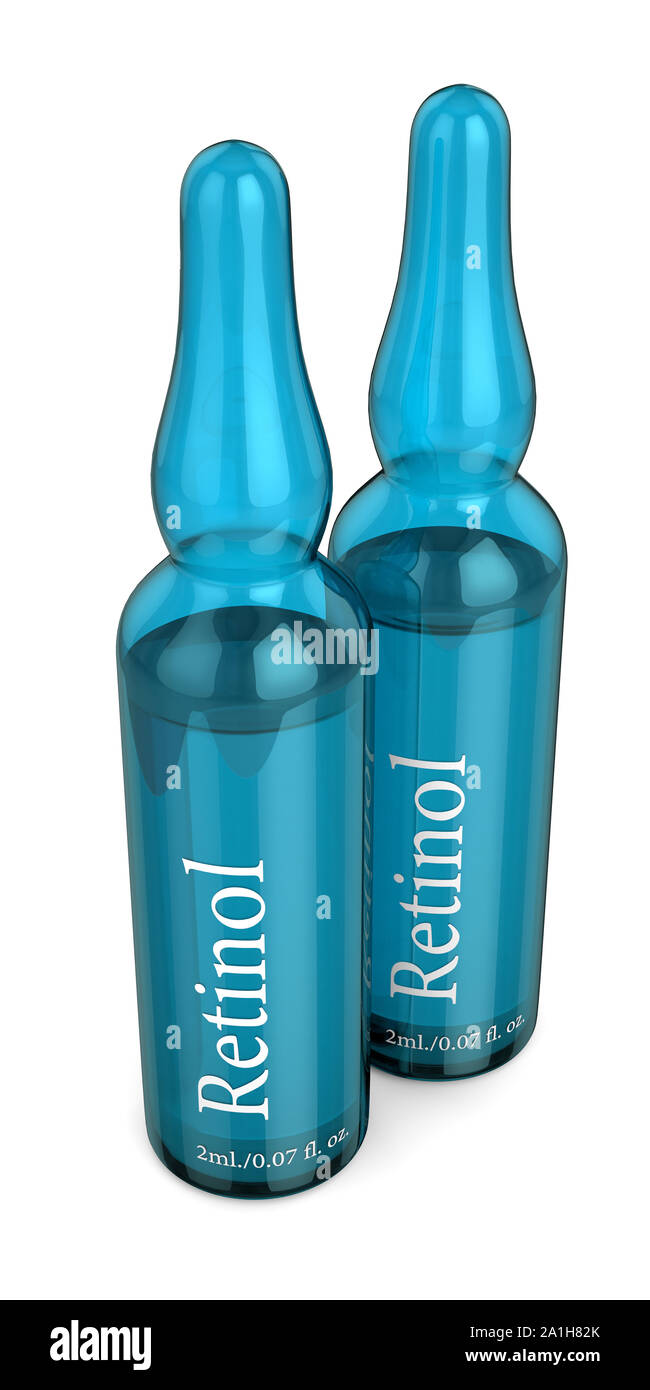 3d render of retinol ampoules over white background Stock Photo Alamy