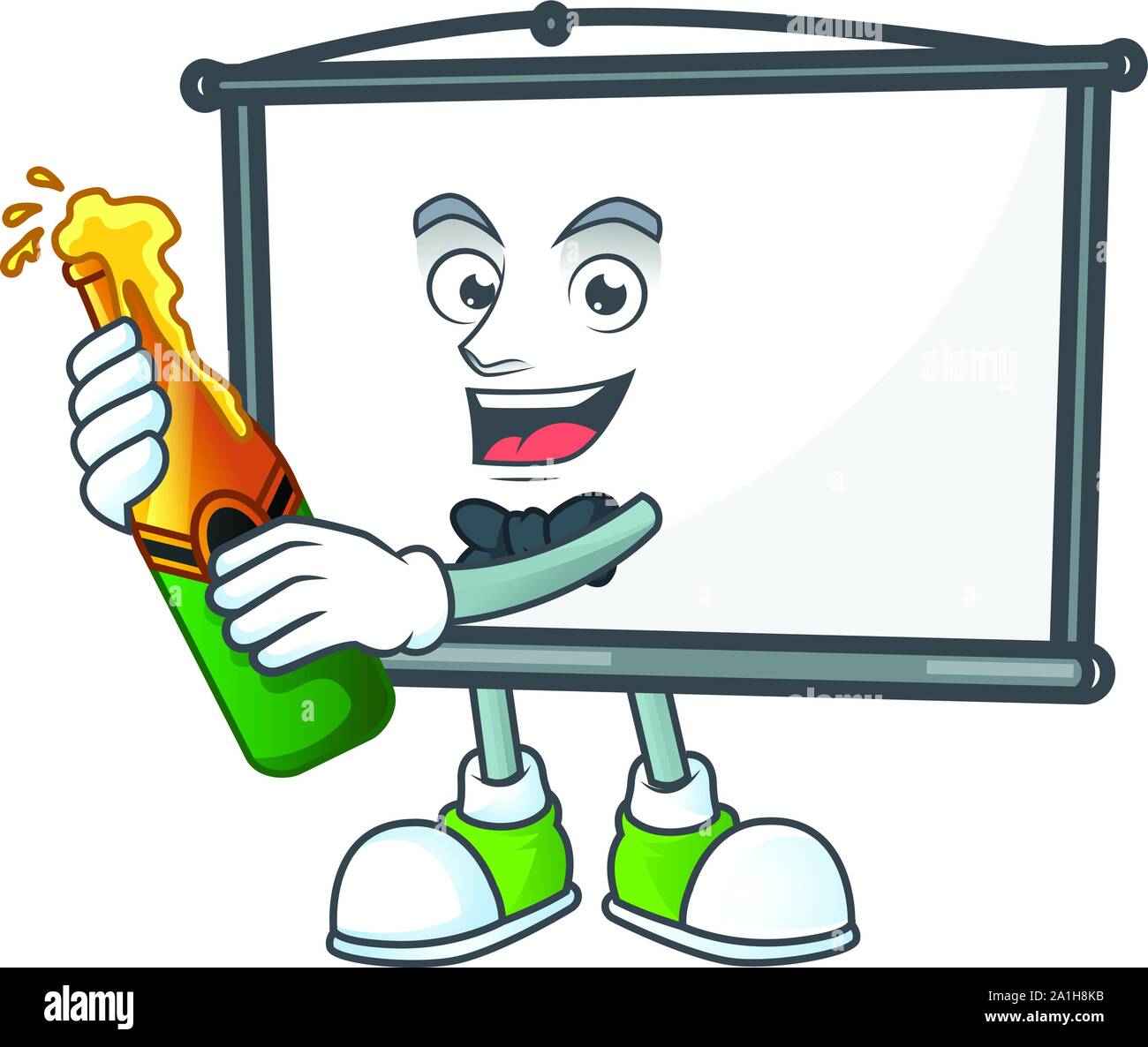 With beer empty project screen on white background Stock Vector Image ...