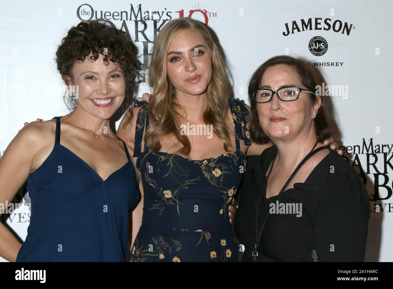 September 26, 2019, Long Beach, CA, USA: LOS ANGELES - SEP 26:  Reiko Aylesworth, Jessica Sipos, Jillian Armenante at the 2019 Catalina Film Festival - Thursday - Dark Harbor World Premiere at the Queen Mary on September 26, 2019 in Long Beach, CA (Credit Image: © Kay Blake/ZUMA Wire) Stock Photo