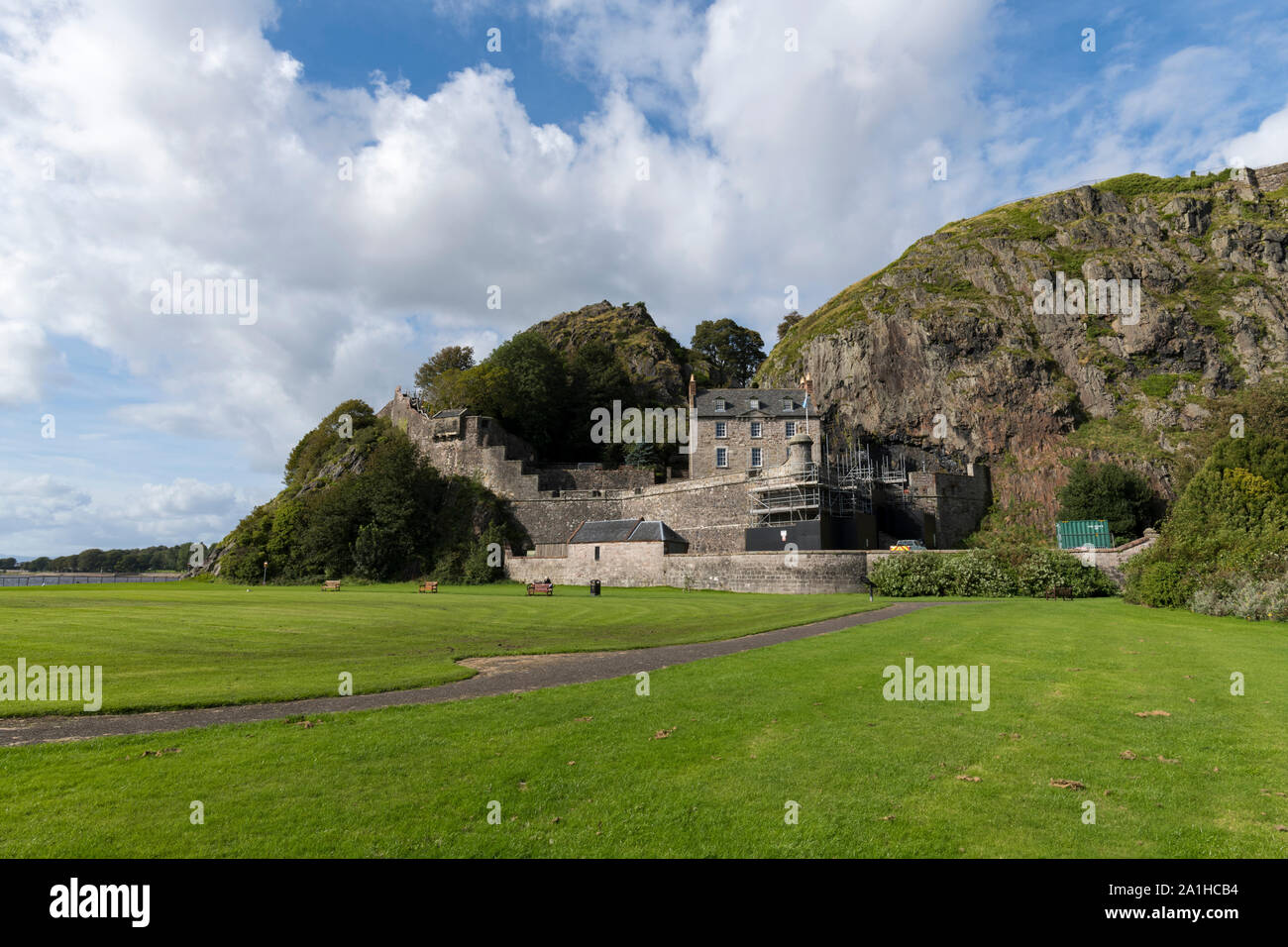 Dumbarton Castle, a ancient stronghold in Scotland Stock Photo