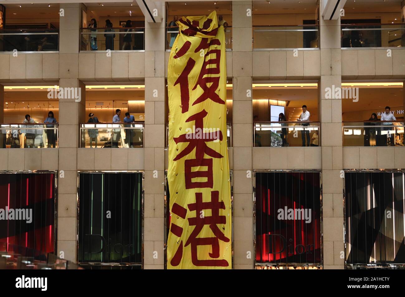 Hong Kong China 27th Sep 2019 Pro Democracy Citizens Displayed