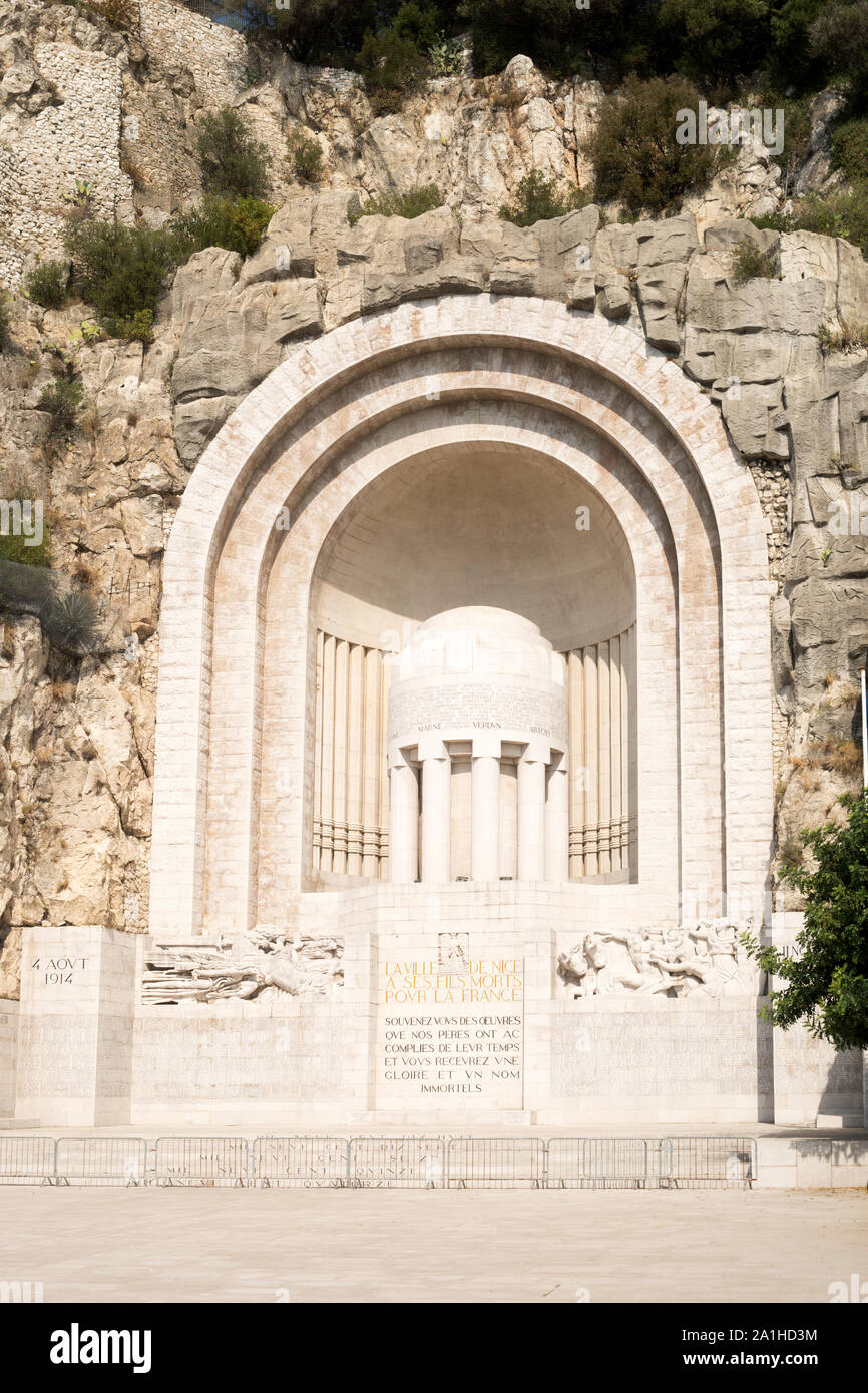 War memorial in  Place Guynemer, Nice, France, Europe Stock Photo
