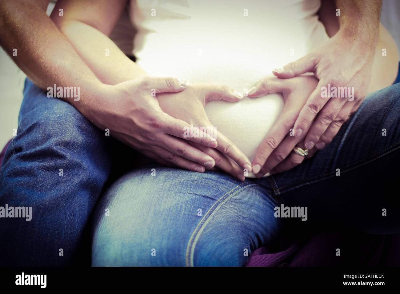 Pregnant, pregnancy, motherhood, mother, maternal, newborn, newbaby, childbirth, baby, body, belly, stomach Stock Photo