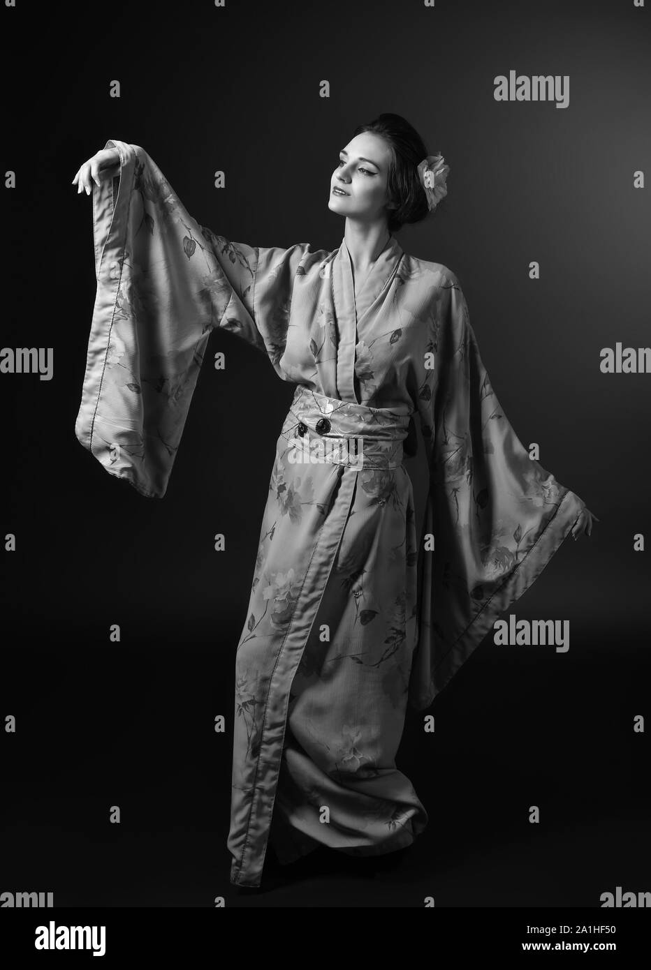 Black and White Kimono main image 1