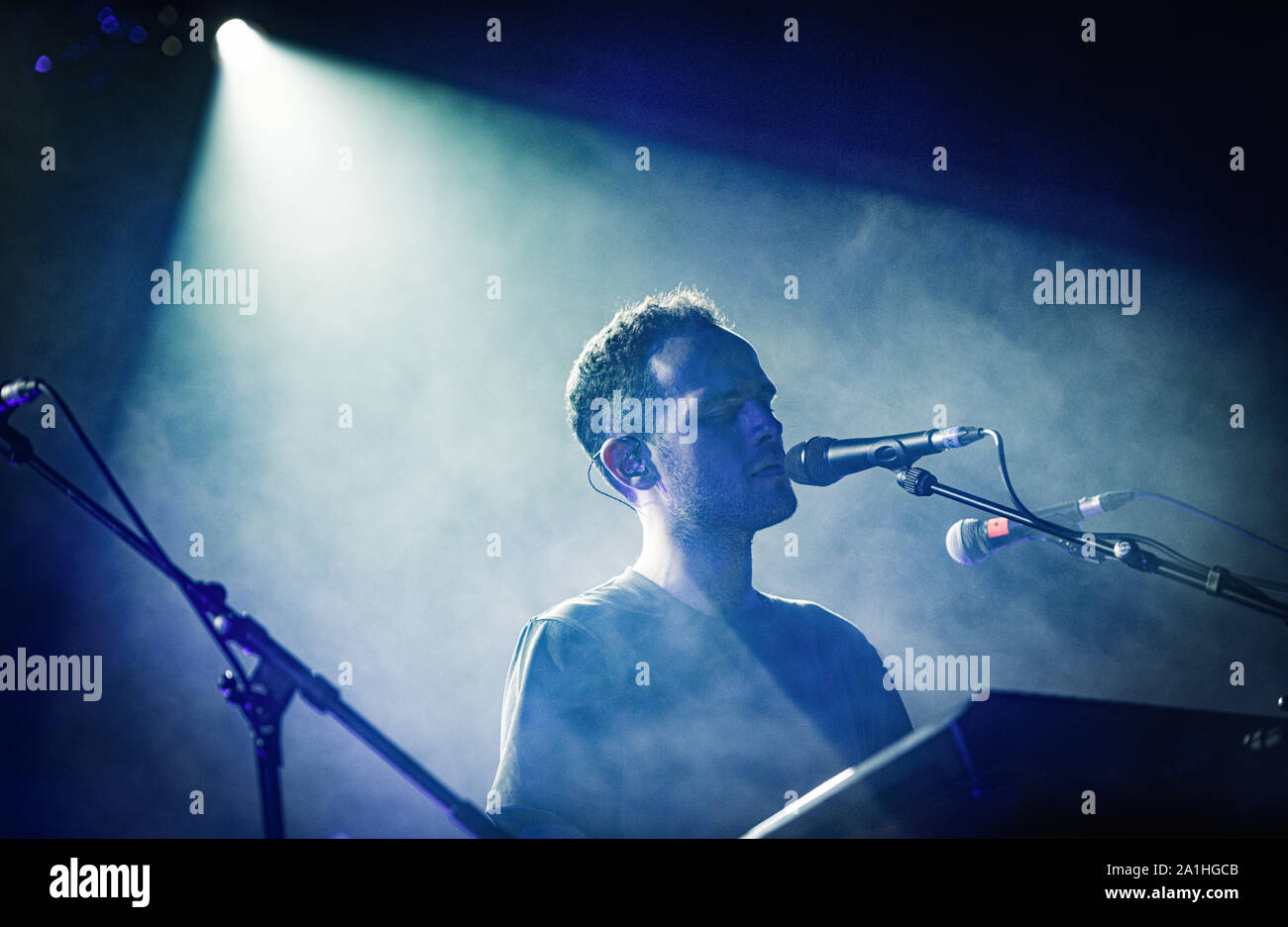 Copenhagen, Denmark. 26th Sep, 2019. The New Zealand-Australian singer,  musician and songwriter Jordan Rakei performs a live concert at Pumpehuset  in Copenhagen. (Photo Credit: Gonzales Photo/Nikolaj Bransholm/Alamy Live  News Stock Photo -