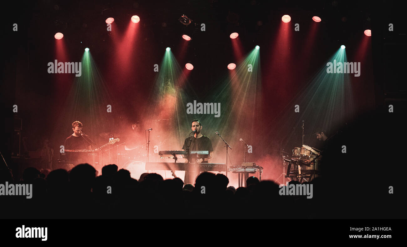 Copenhagen, Denmark. 26th Sep, 2019. The New Zealand-Australian singer,  musician and songwriter Jordan Rakei performs a live concert at Pumpehuset  in Copenhagen. (Photo Credit: Gonzales Photo/Nikolaj Bransholm/Alamy Live  News Stock Photo -