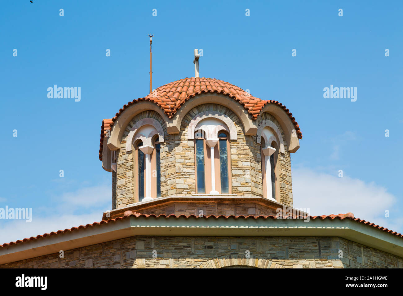 Greek St. Lydia first European Christian, baptistry church in Lydia, Philippi, Greece Stock Photo