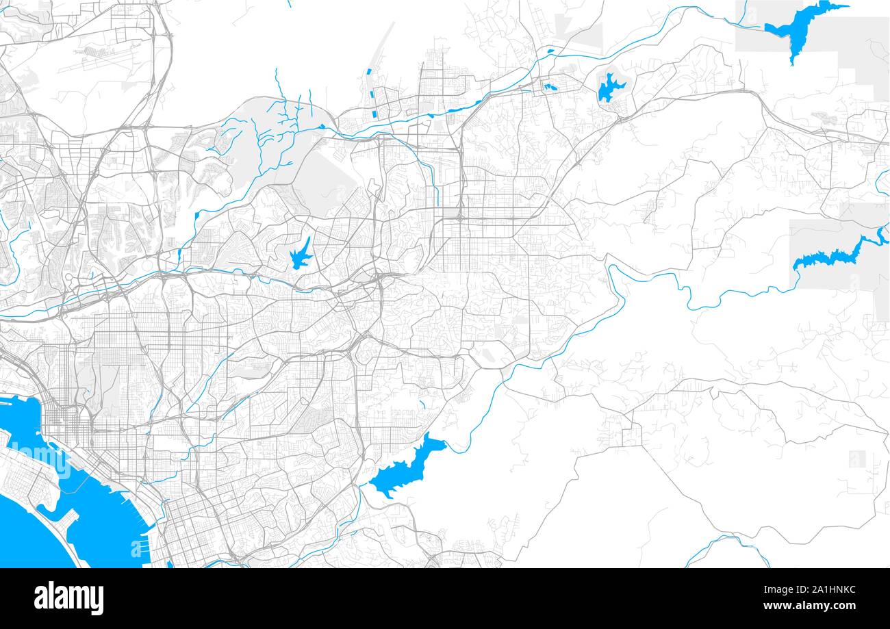 Rich Detailed Vector Area Map Of El Cajon California USA Map   Rich Detailed Vector Area Map Of El Cajon California Usa Map Template For Home Decor 2A1HNKC 