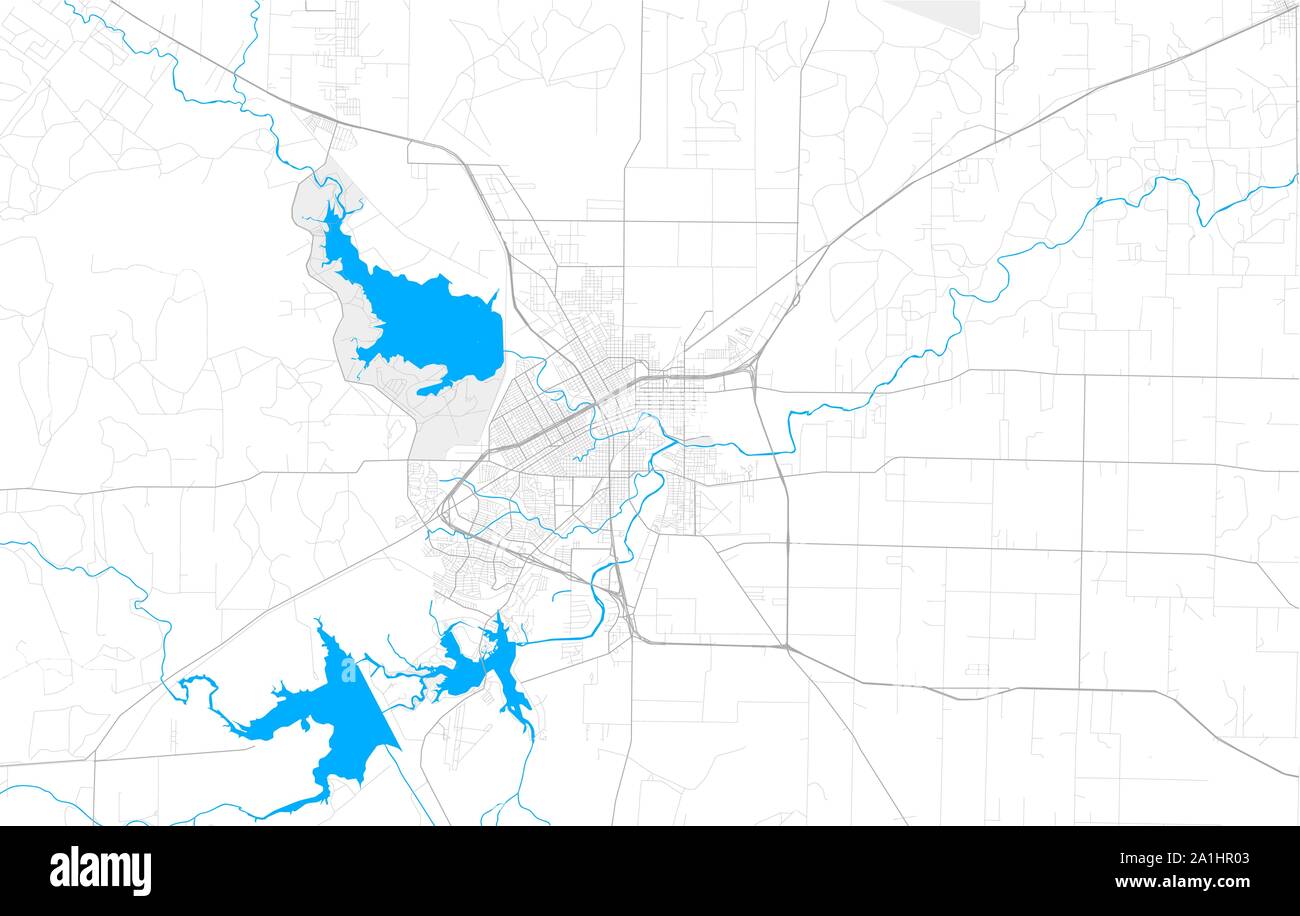 Rich detailed vector area map of San Angelo, Texas, USA. Map template for home decor. Stock Vector