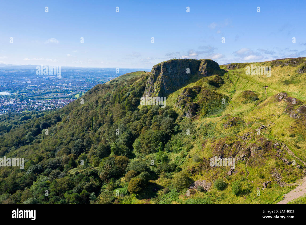 Aerial view of Cave Hill and North Belfast, Northern Ireland Stock Photo Alamy