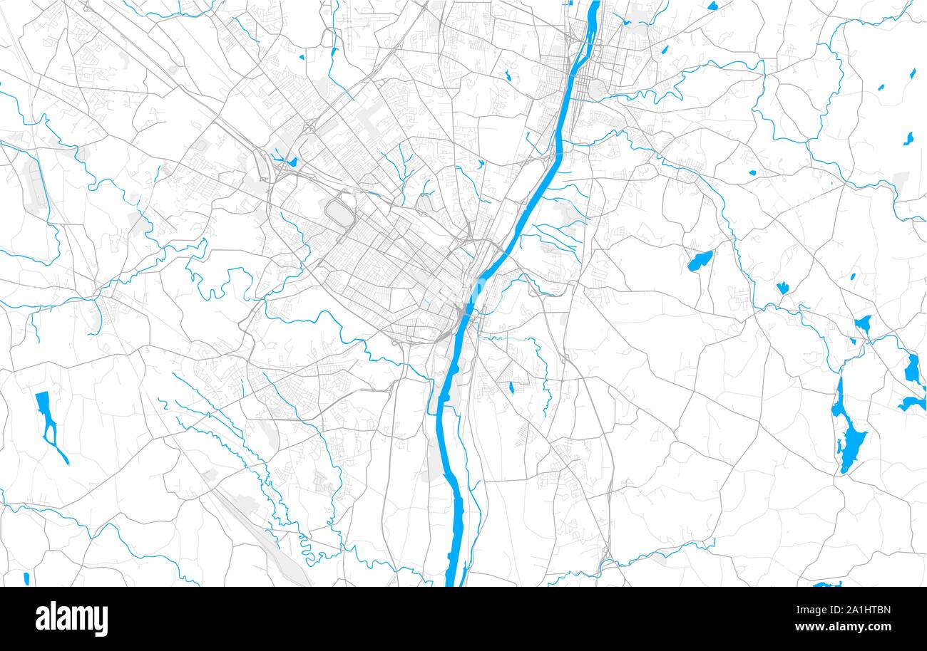 Rich Detailed Vector Area Map Of Albany New York Usa Map Template