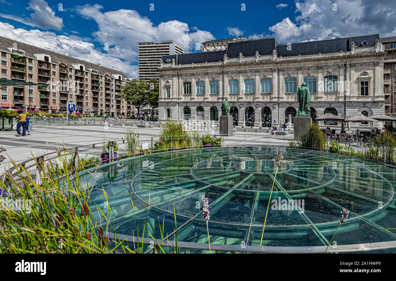 France Haute-Savoie - Chambery - Place du Palais de Justice- Musèe Beaux Arts Stock Photo