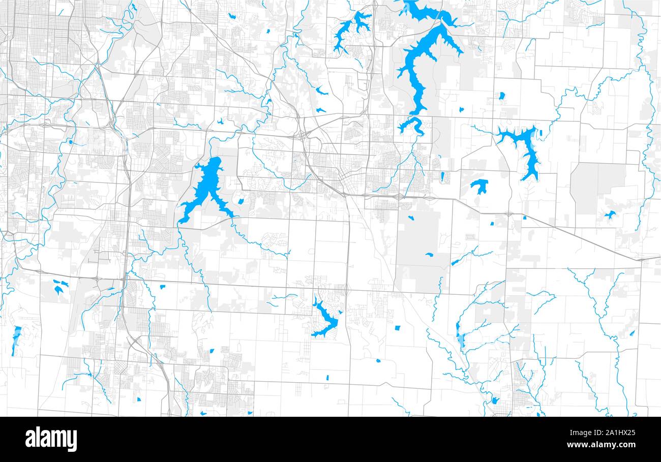 Rich detailed vector area map of Lees Summit, Missouri, USA. Map