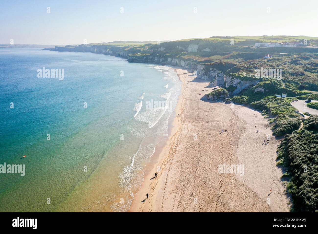 Aerial of Whiterocks beach, Portrush, County Antrim Stock Photo Alamy