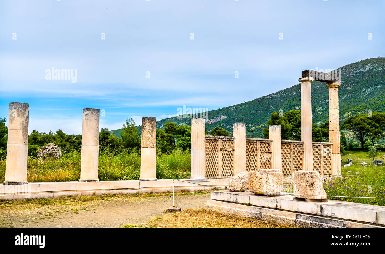 Sanctuary of Asklepios at Epidaurus in Greece Stock Photo