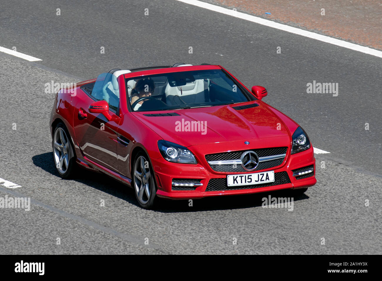 2015 Red Mercedes Benz Slk200 Amg Sport Blue Cie Uk Vehicular