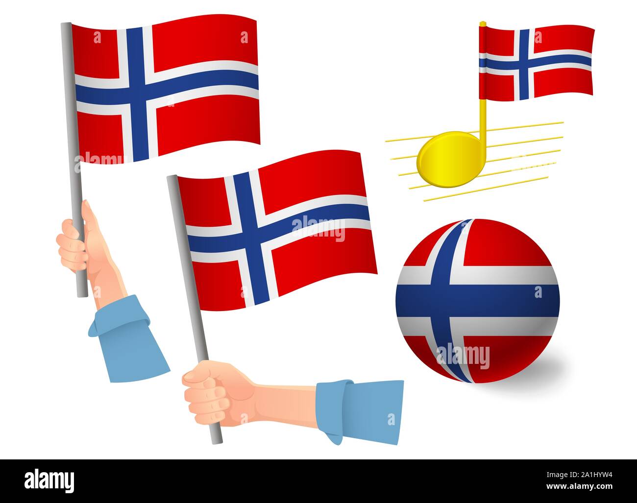 Norway flag icon set. National flag of Norway illustration Stock Photo -  Alamy, image size:1300x1027