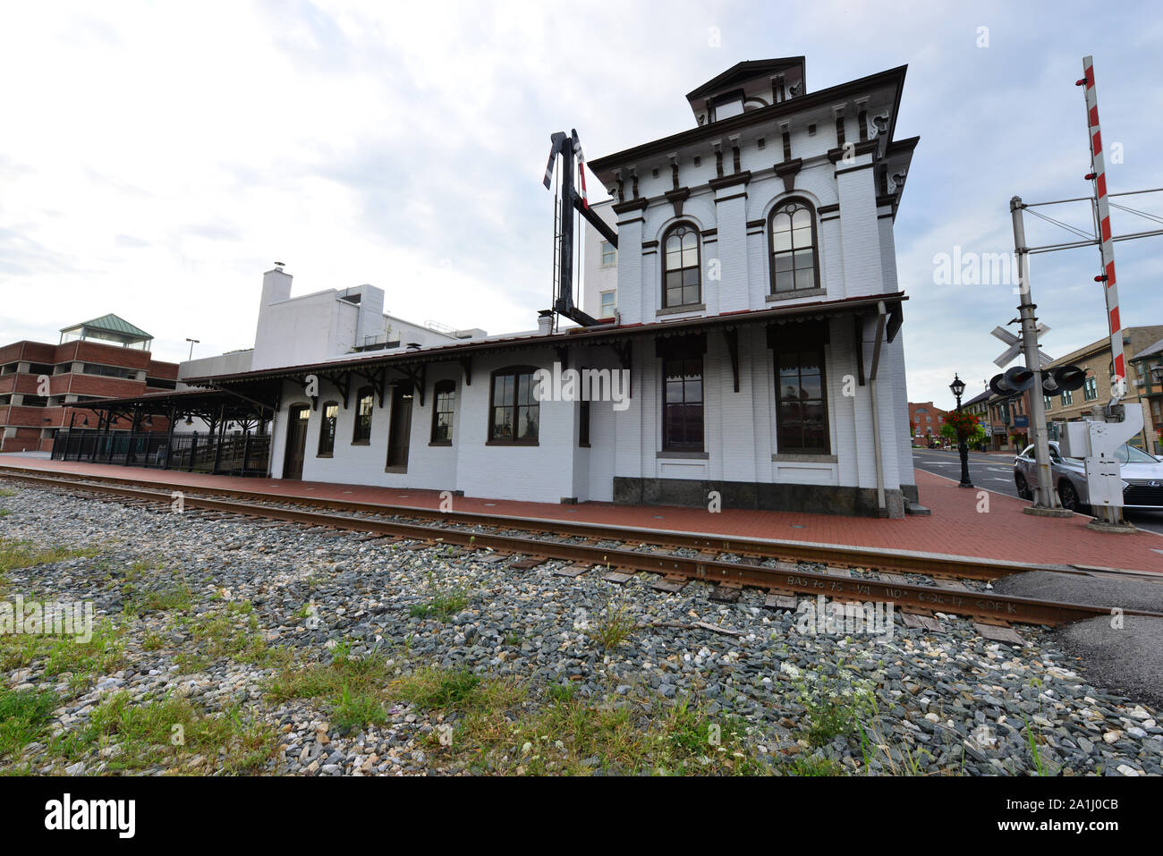 Gettysburg station at Gettysburg where Lincoln made a speech Stock