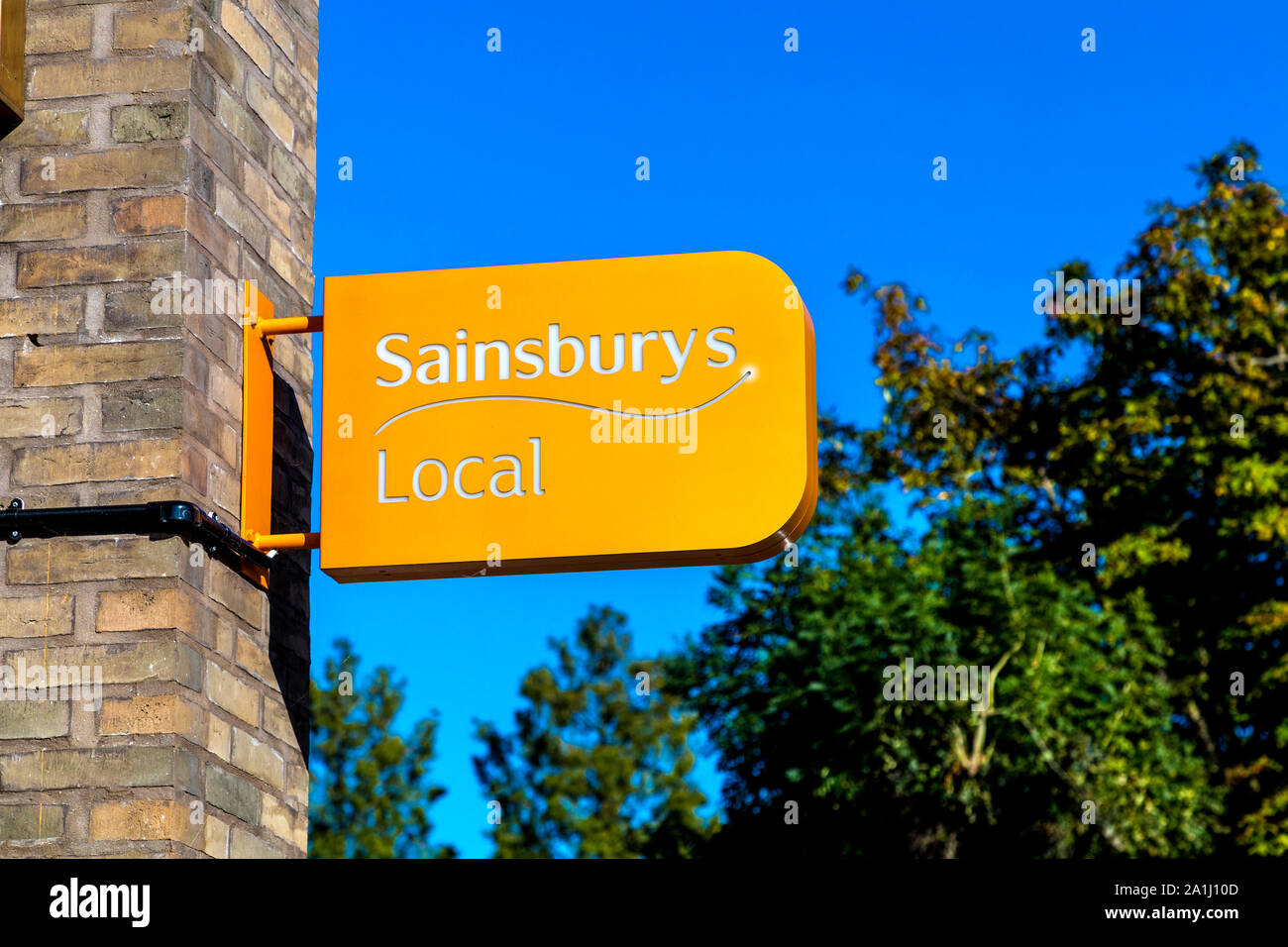 Sign for a Sainsburys Local grocery shop, London, UK Stock Photo