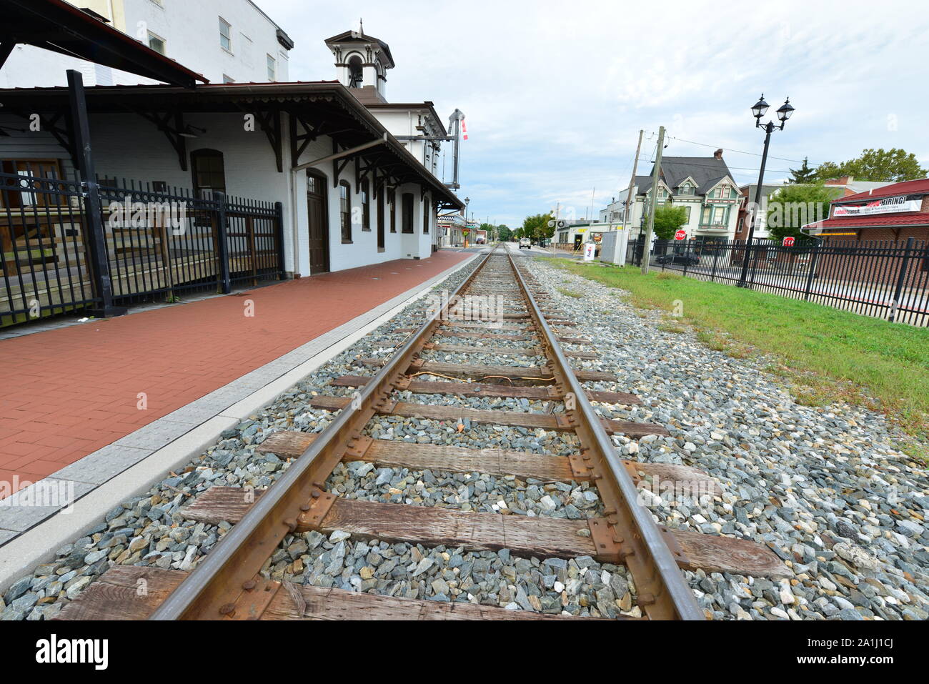 Gettysburg station at Gettysburg where Lincoln made a speech Stock