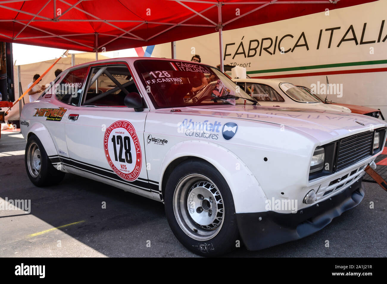 Fiat 128 racing car Stock Photo
