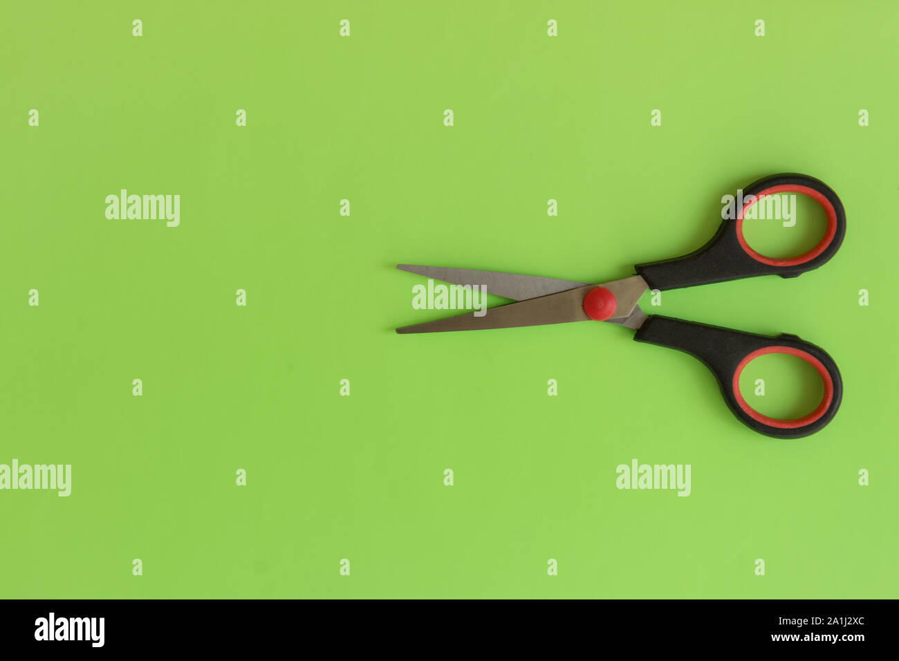 Download Scissors Top View On Modern Pastel Color Background Copy Space Mockup For Design Stock Photo Alamy