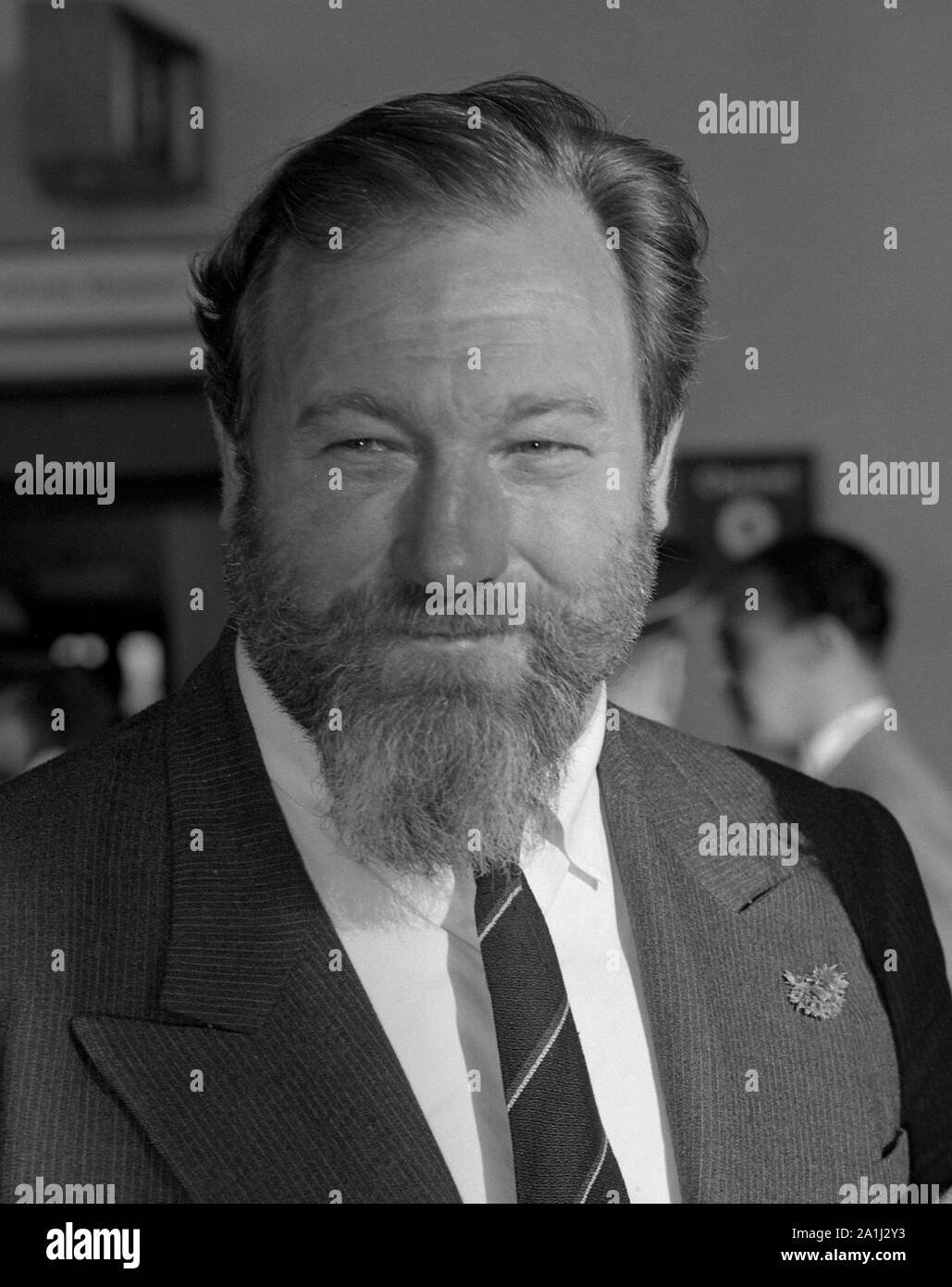 British film star james robertson justice on arrival london airport hi ...