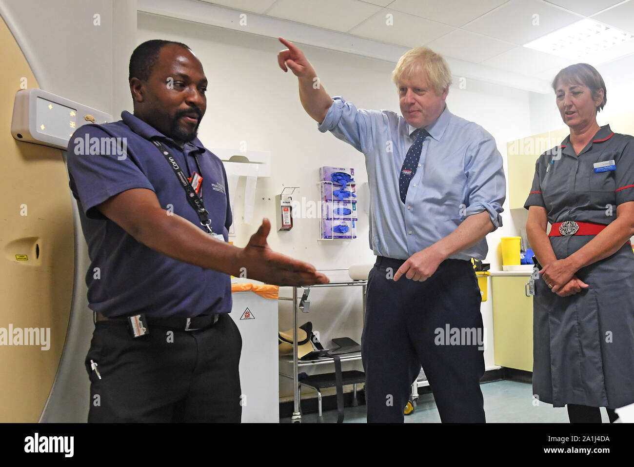 Prime Minister Boris Johnson visits The Princess Alexandra hospital in ...