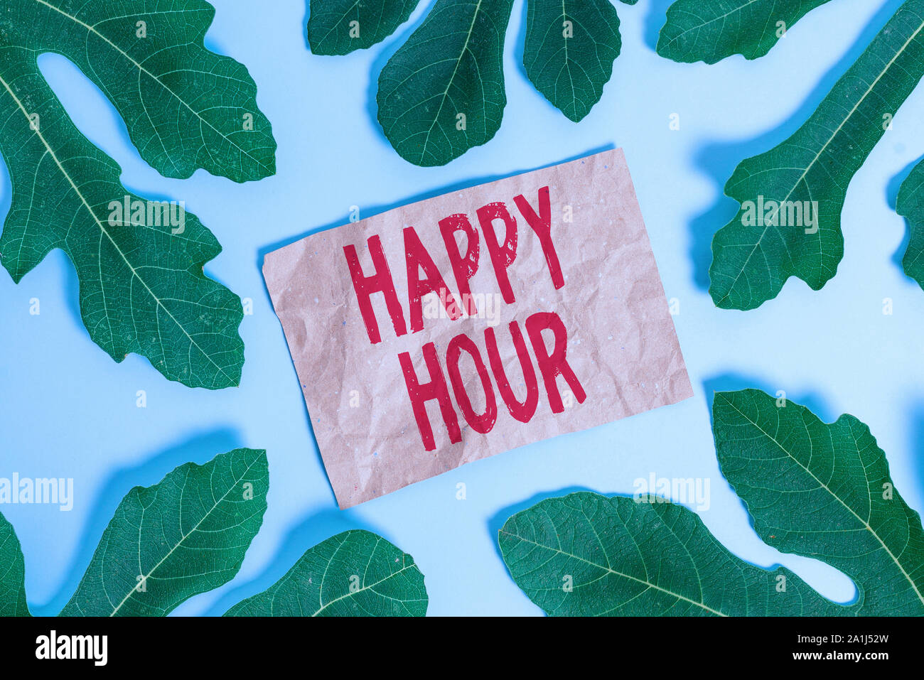 Word writing text Happy Hour. Business photo showcasing Spending time for activities that makes you relax for a while Stock Photo