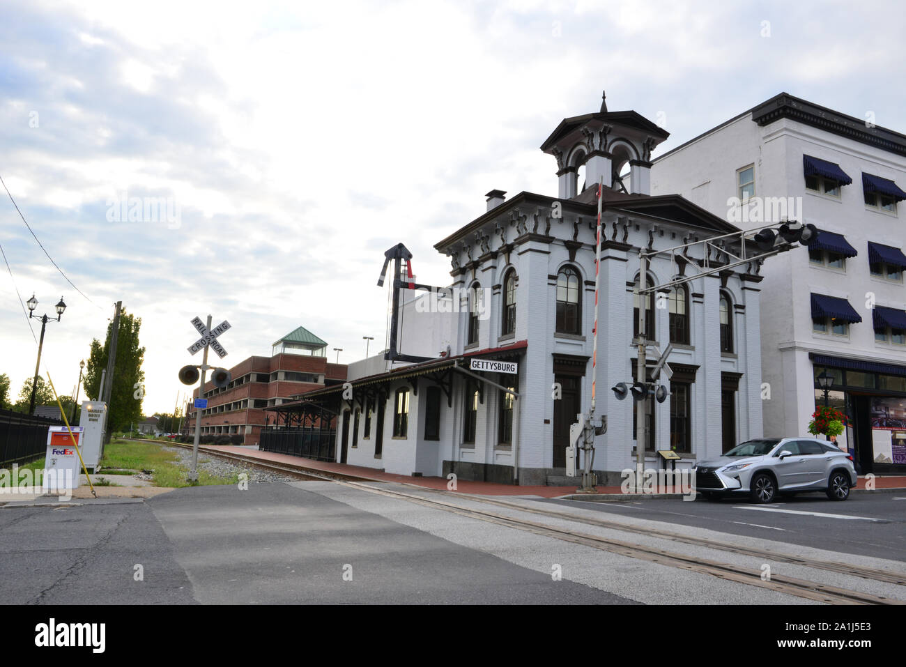 Gettysburg station at Gettysburg where Lincoln made a speech Stock