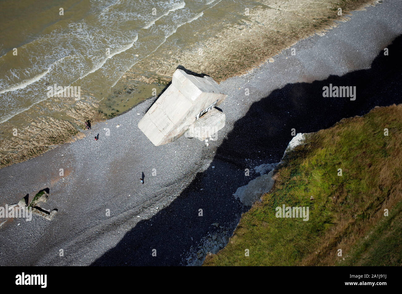 SainteMargueritesurMer (northern France) aerial view of the