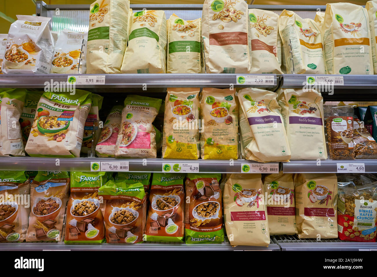 ZURICH, SWITZERLAND CIRCA OCTOBER, 2018 interior shot of Migros