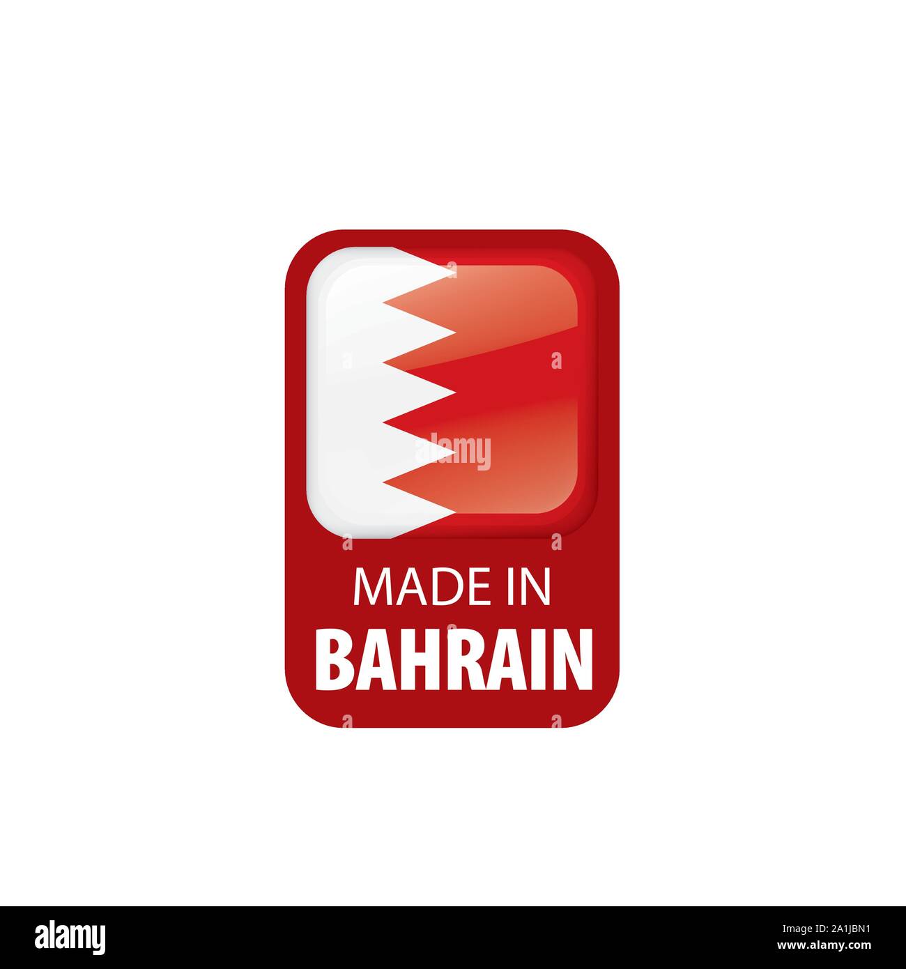Bahrain flag, vector illustration on a white background Stock Vector ...