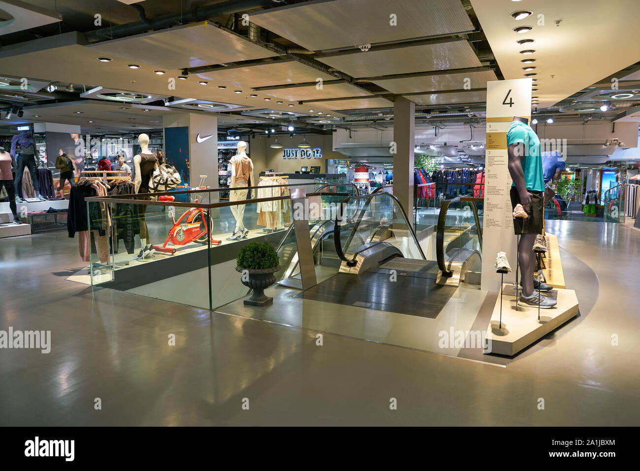 ZURICH, SWITZERLAND CIRCA OCTOBER, 2018 interior shot of Jelmoli