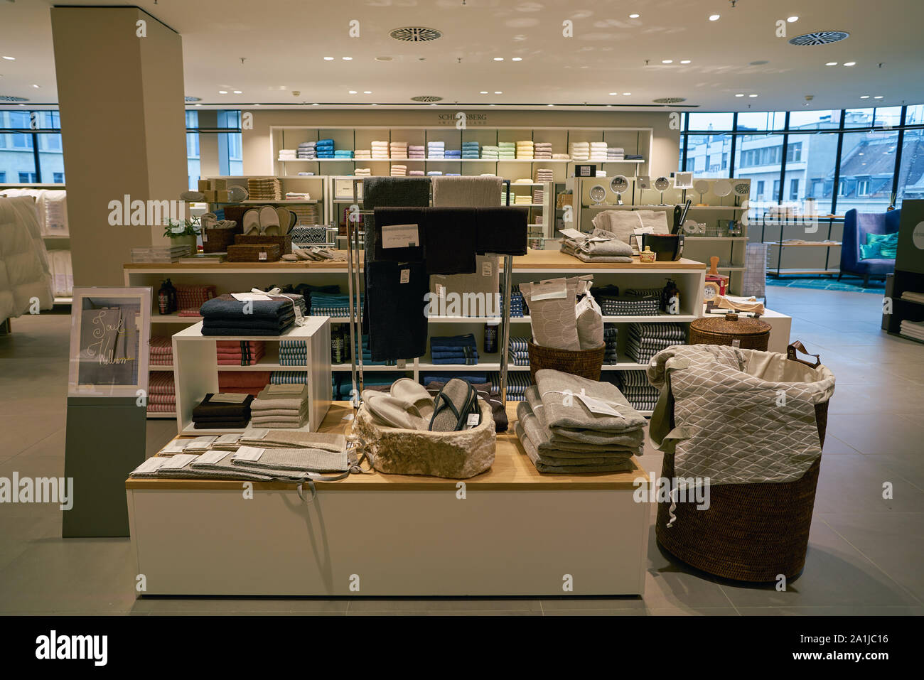 ZURICH, SWITZERLAND - CIRCA OCTOBER, 2018: interior shot of Jelmoli department store in Zurich. Stock Photo