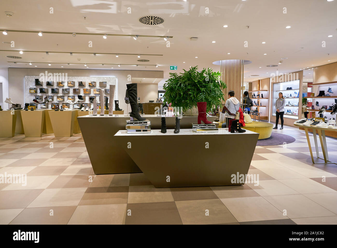 ZURICH, SWITZERLAND CIRCA OCTOBER, 2018 interior shot of Jelmoli