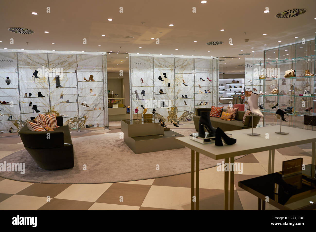 ZURICH, SWITZERLAND CIRCA OCTOBER, 2018 interior shot of Jelmoli