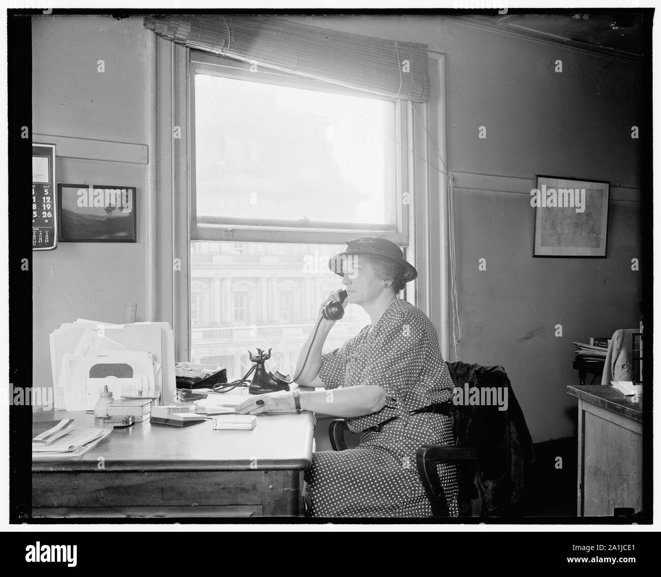 Nat'l Council for Prevention of War. Mrs. Florence Boeckel, 3/22/38 Stock Photo
