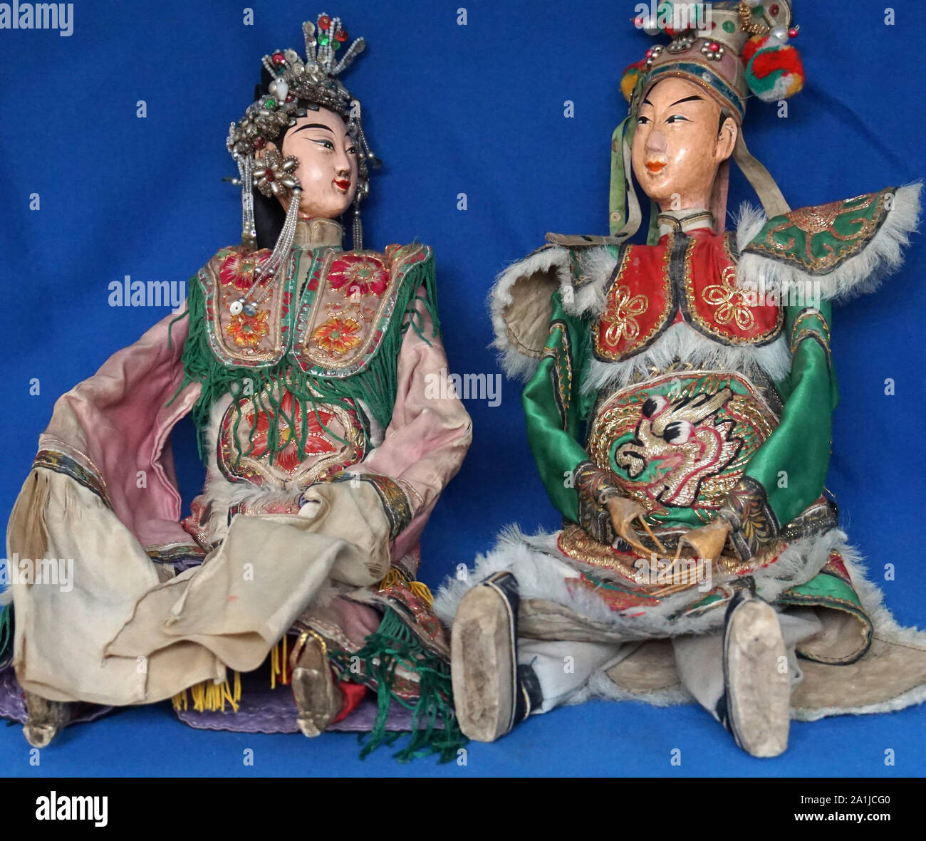 Antique Chinese Opera Dolls Stock Photo
