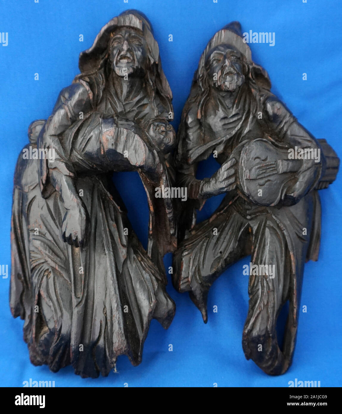 Antique Wooden Carved Figures Stock Photo Alamy