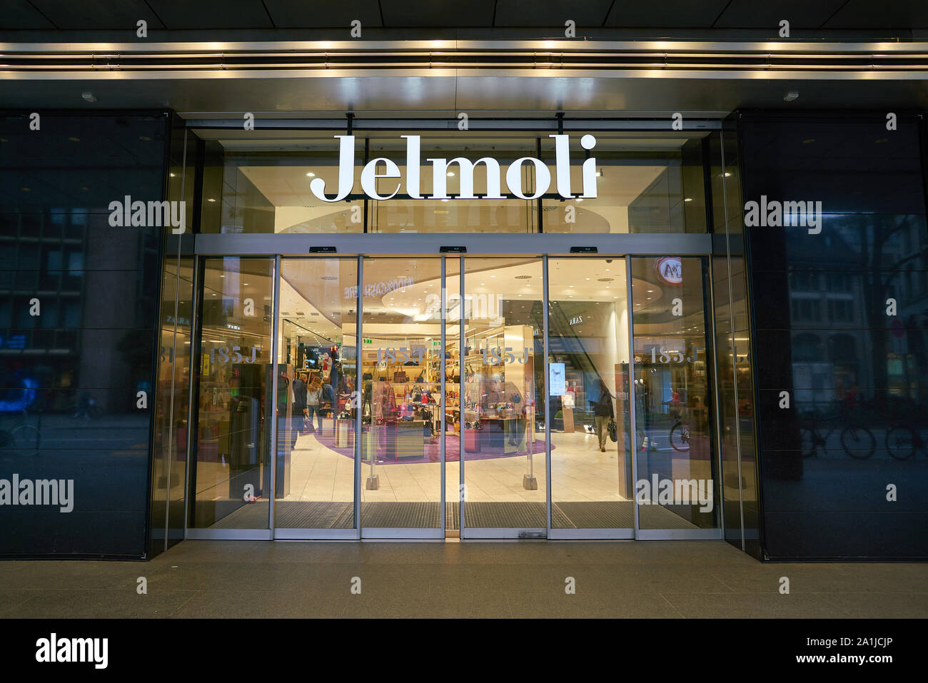 ZURICH, SWITZERLAND - CIRCA OCTOBER, 2018: entrance to Jelmoli department store in Zurich. Stock Photo