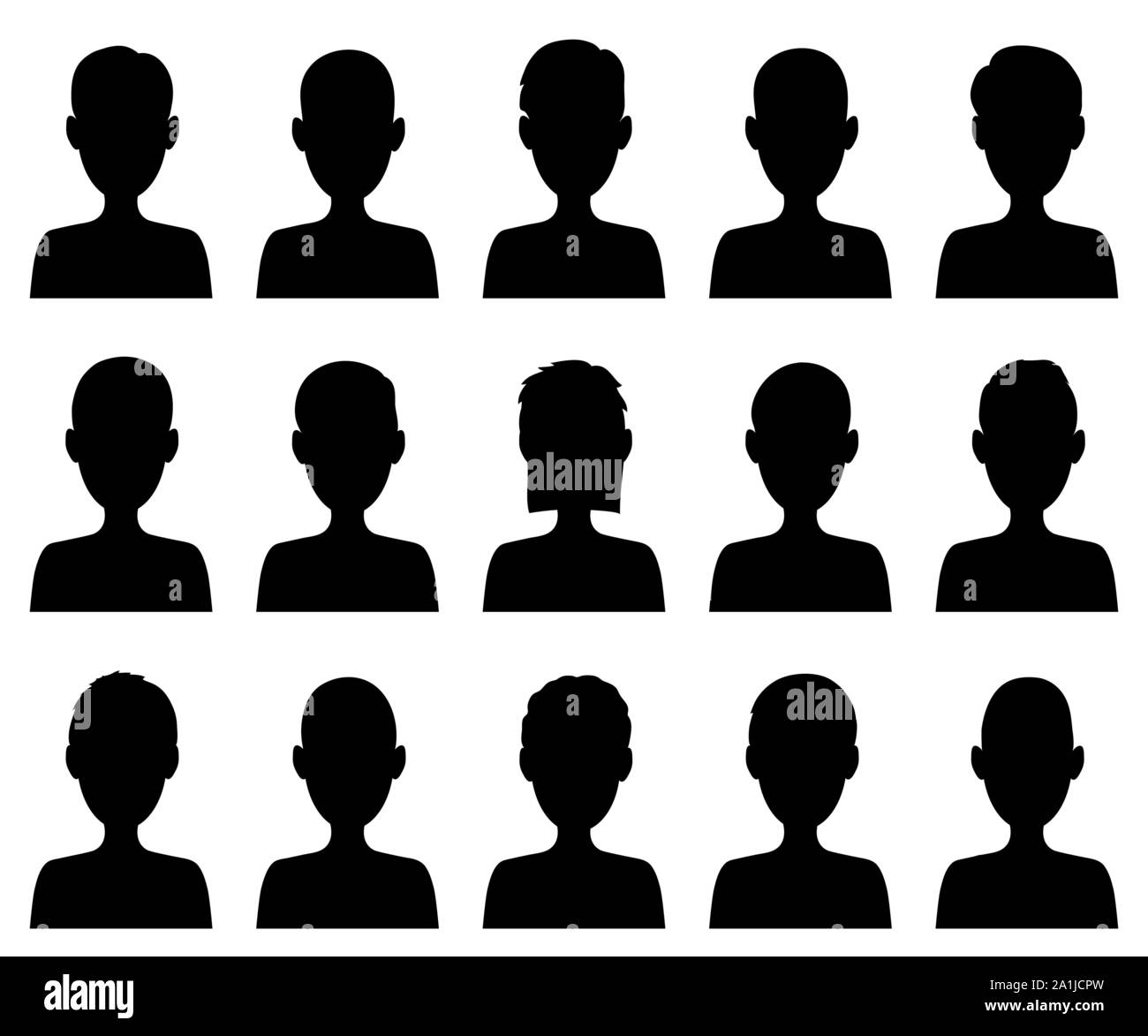 People icons set isolated on white background. Vector illustration ...