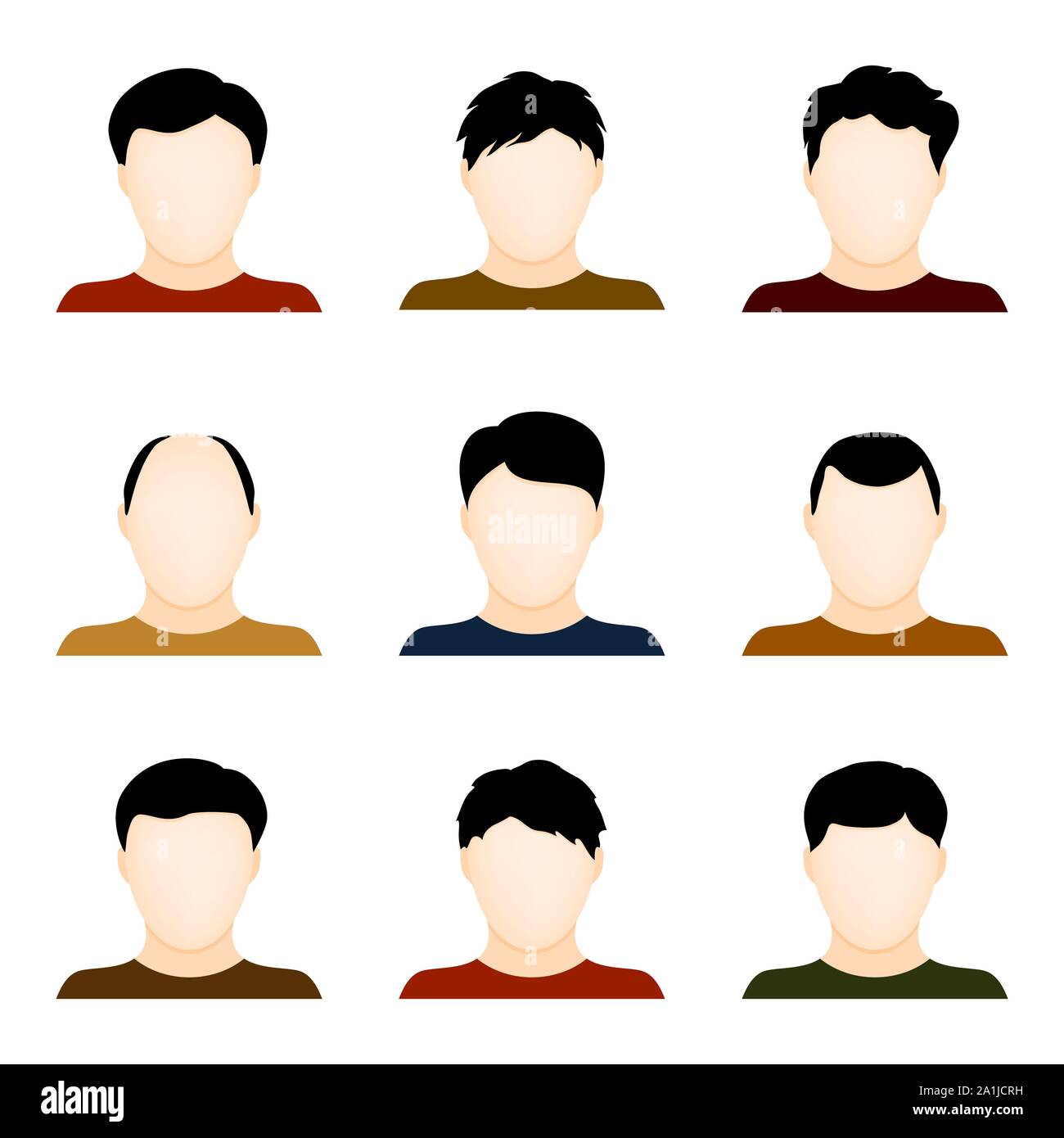 Vector set of people icons isolated on white background Stock Vector